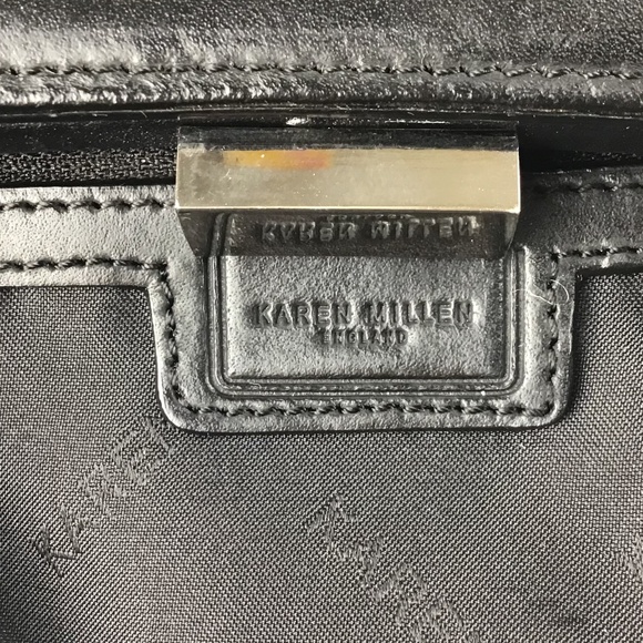 Karen Millen Black Silk Embroidered Bag - Picture 6 of 16